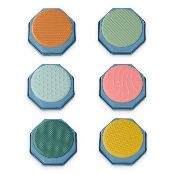 Moduły sensoryczne do stąpania i skakania 6 el Balance & Hop Stepping Stones B.Toys BX2484Z