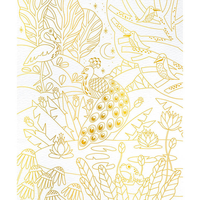 Zestaw kreatywny Złote kontury Zwierzęta Janod J07959