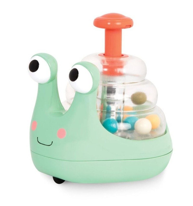 Błyszczący Ślimak z kulkami w skorupie BX2241 B.Toys, zabawka dla niemowląt
