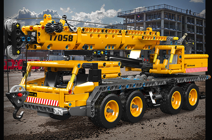 Klocki konstrukcyjne Mould King 17058 Zestaw do budowy modelu dźwigu mobilnego 997 elementów