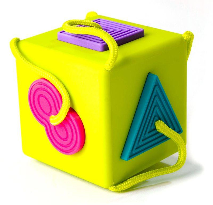 Dopasowywanie kształtów Kostka Sorter OombeeCube FA120-1 Fat Brain Toys, zabawki motoryczne