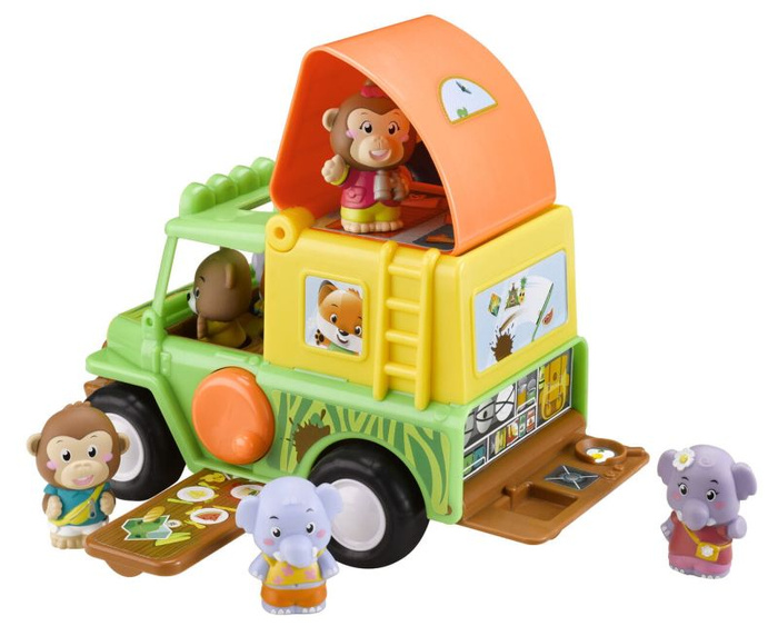Jeep Safari otwierany samochód terenowy Klorofil 700221F w zestawie figurka kolekcjonerska Małpka
