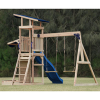 Wielofunkcyjny drewniany Plac Zabaw Malik AXI A030.502.00 Huśtawki Zjeżdżalnia Wieża Piaskownica do zabawy dla dzieci