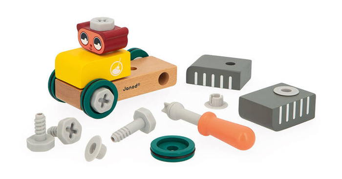 Samochód do składania Drewniana cysterna Miś Brico Kids Janod J06458