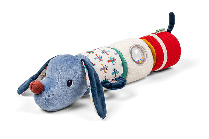 Wałek dźwiękowy 4-elementowy Piesek Jules Lilliputiens 83629  zabawki sensoryczne dla niemowląt i dzieci