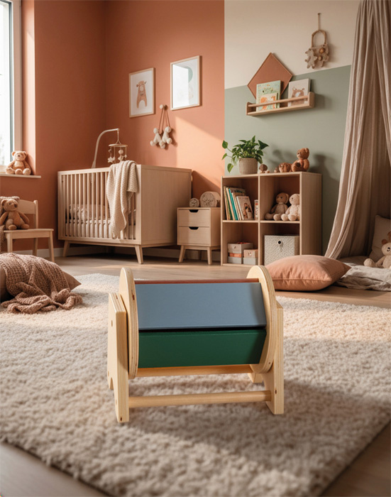 Zabawka sensoryczna obrotowy bęben z efektem dźwiękowym Montessori Small Foot 12742