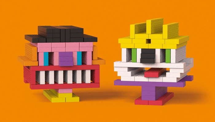 Kreatywne klocki konstrukcyjne kolorowy Fun Box Bioblo 200 elementów