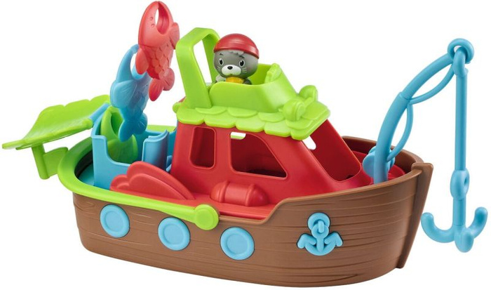 Kuter rybacki Klorofil 700502F, zabawki kąpielowe 3w1