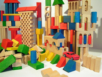 Klocki drewniane o dużych rozmiarach z literkami dla dzieci, XL, 250 el., zabawki konstrukcyjne