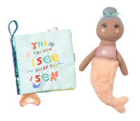 Zestaw dla niemowlaka Miękka książeczka z lalką Syrenka 158390-Manhattan Toy, zabawki dla niemowląt