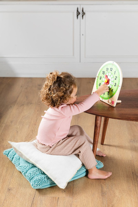 Zegar do nauki godzin i minut dla dzieci Goula 55125 drewniane zabawki dla dzieci