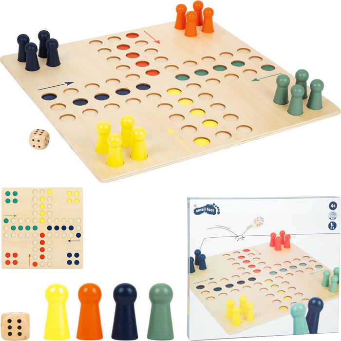 Chińczyk XL drewniana gra planszowa 11783-Small Foot