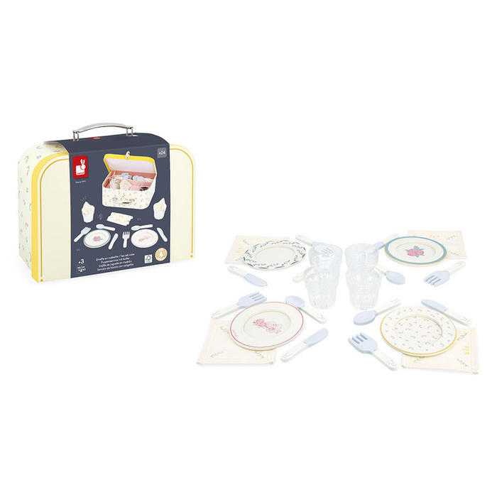 Zestaw piknikowy w walizce z akcesoriami 24 el. Shiny Grandma Janod J06637