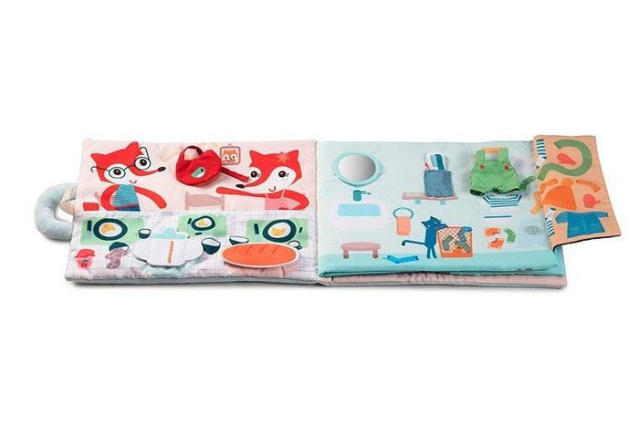 Miła, mięciutka książeczka aktywizująca z uroczą przytulanką „Dzień dobry, mały lisku” 83270-Lilliputiens