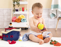 Zestaw zabawek do kąpieli statek rybacki Fish & Splish B.Toys BX2204Z zabawy w łazience na plaży