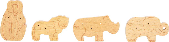 Drewniane ciasteczka zwierzęta do zabawy w sklep kuchnie Fresh Small Foot 12353