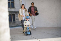 Zestaw SCOOTANDRIDE Kask + Highwaykick1 Push and Go 2w1 jeździk i hulajnoga z rączką do prowadzenia Steel