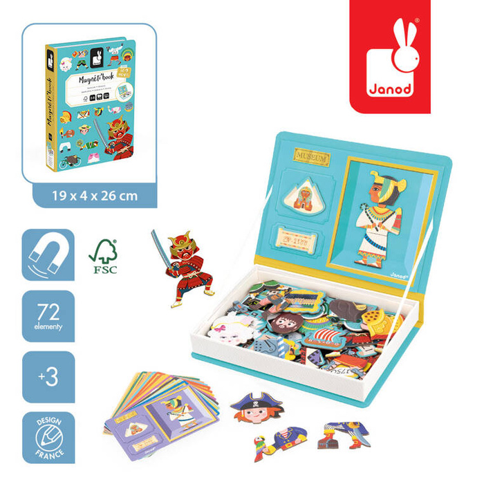 Układanka magnetyczna dla dzieci Historia Magnetibook J02599 Janod