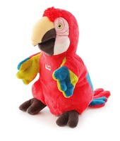 Pluszowa pacynka na rękę, przytulanka, Czerwona papuga, 29930-Trudi, zabawa w teatrzyk