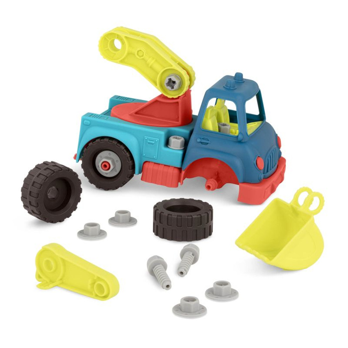 Ciężarówka budowlana 2w1 do demontażu i skręcania z wiertarką Happy Cruisers B.Toys BX1798Z