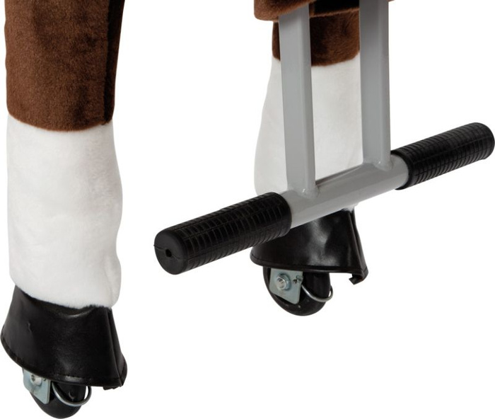 Duży jeżdżący mechaniczny koń na kółkach dla dzieci Brąz Small Foot 12462