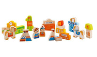 Klocki drewniane, Western City, 82792-Sevi, zabawki na roczek