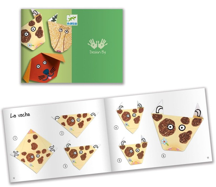 Zwierzęta - zestaw do origami, DJ08761-Djeco, zabawki kreatywne