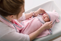 Okrycie kąpielowe Róż LL3264-Lullalove, wyprawka dla niemowlaka