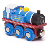 Drewniany pociąg parowóz Bluebell Bigjigs Rail BJT423 kolejki dla dzieci