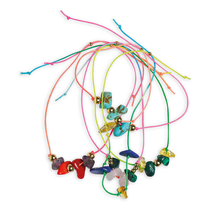 Zestaw kreatywny do tworzenia biżuterii z kamieniami przynoszącymi szczęście Janod J07938