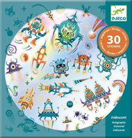 Intergalaktyka - 30 mieniących się naklejek z motywem kosmosu DJ09265, naklejki dla najmłodszych 