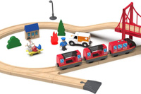 Drewniana kolejka ósemka Straż pożarna