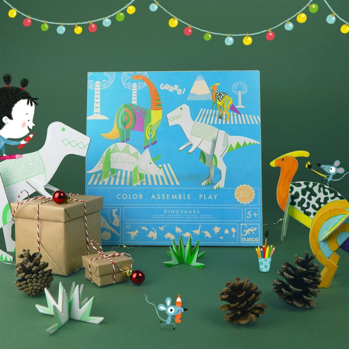 Zestaw kreatywny zrób to sam Dinozaury 3D Djeco DJ08004