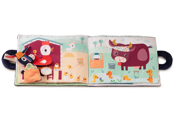 Miękka książeczka aktywizująca "Osiołek Ignace na farmie" 83415 Lilliputiens