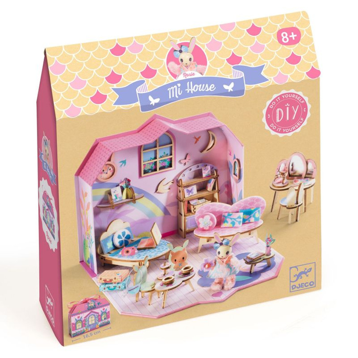 Mini domek dla lalek drewniany Zrób to sam Mi House Rosie Djeco DJ08033