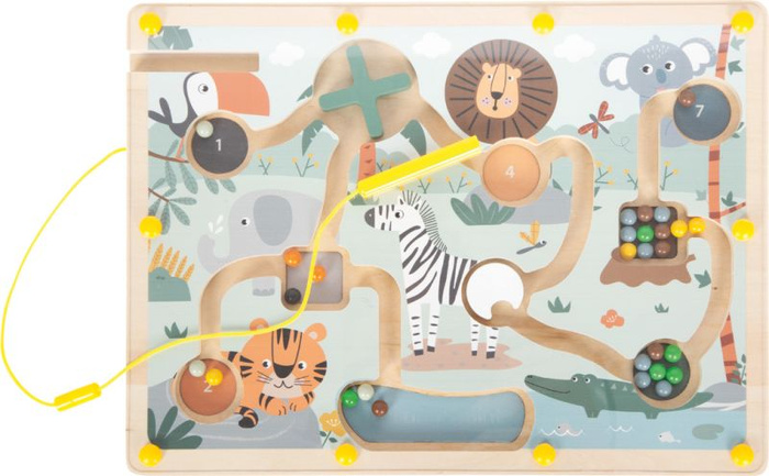 Labirynt magnetyczny dla dzieci Safari Small Foot 12732 drewniane zabawki