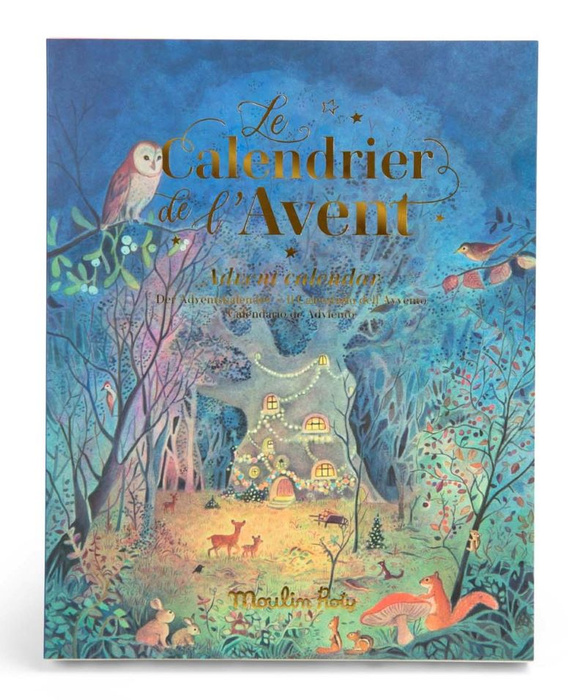 Kalendarz adwentowy z latarką projektorem i bajkami La Grande Famille Moulin Roty 632322 prezent na święta