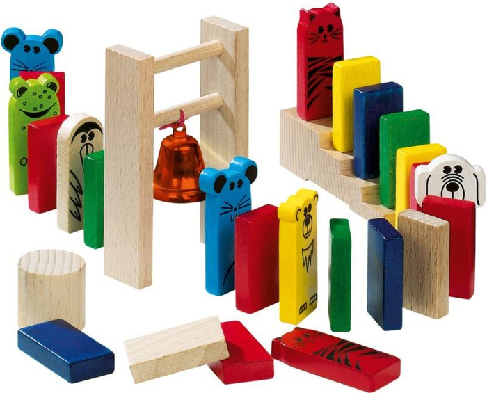 Domino 240 el. Kolorowe klocki dla dzieci HB1172-HABA, gry drewniane