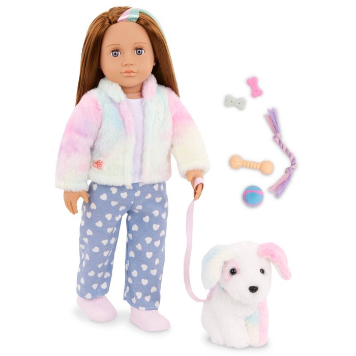 Lalka Skylar 46cm i maskotka piesek z akcesoriami Our Generation BD31538Z