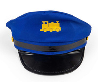 Czapka konduktora pociągu dla dzieci niebieska z regulacją Bigjigs 37058