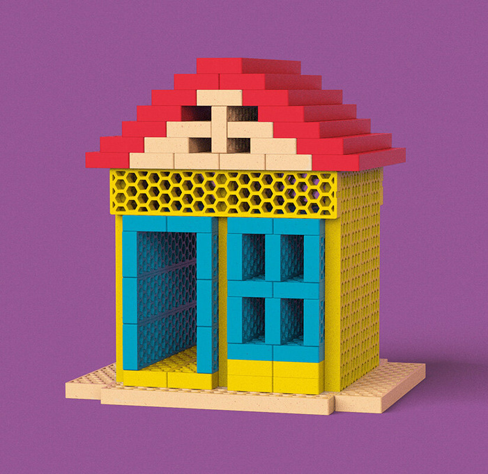 Kreatywne klocki konstrukcyjne kolorowy Fun Box Bioblo 200 elementów