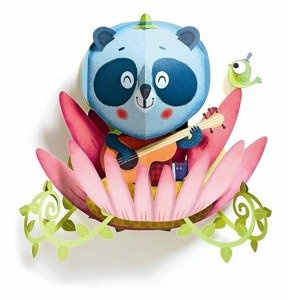 Obrazek 3D na ścianę Muzykalna panda D4903-Djeco, dekoracje do pokoju dziecięcego