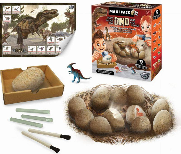 Mega paka jajek dinozaura - 12 sztuk 2138-Buki, nauka i zabawa dla dzieci
