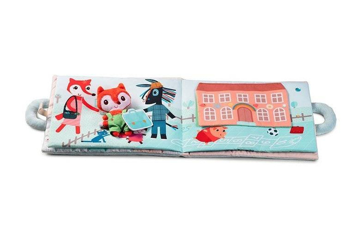 Miła, mięciutka książeczka aktywizująca z uroczą przytulanką „Dzień dobry, mały lisku” 83270-Lilliputiens