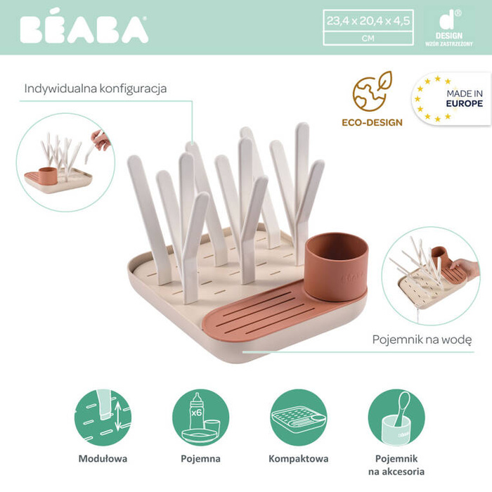Modułowa suszarka do naczyń butelek i akcesoriów do karmienia Terracotta Clay Beaba 911732