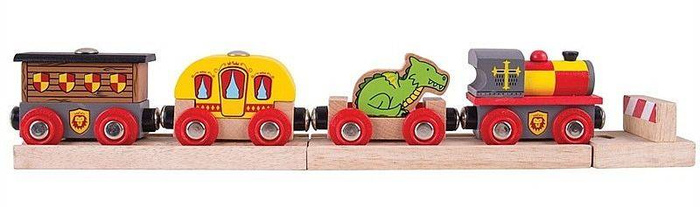 Pociąg drewniany Królewska Straż BJT478-Bigjigs Rail, kolejki dla dzieci