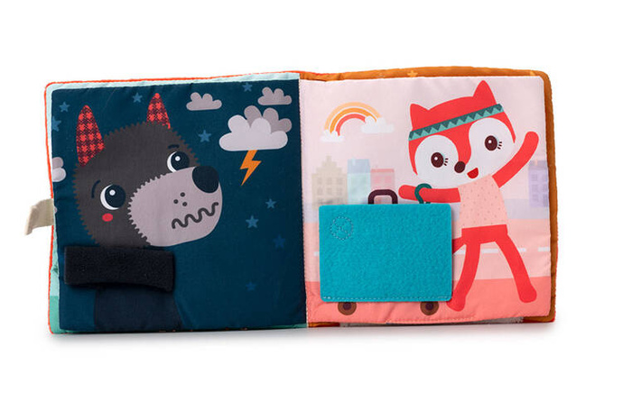 Miękka książeczka aktywizująca z mini-komforterem sarenka Stella i jej przytulanka 83491 Lilliputiens