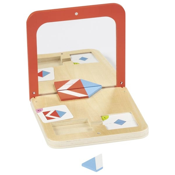 Drewniana układanka logiczna Mirror Magic Symetrie Goki 56296 gry logiczne dla dzieci