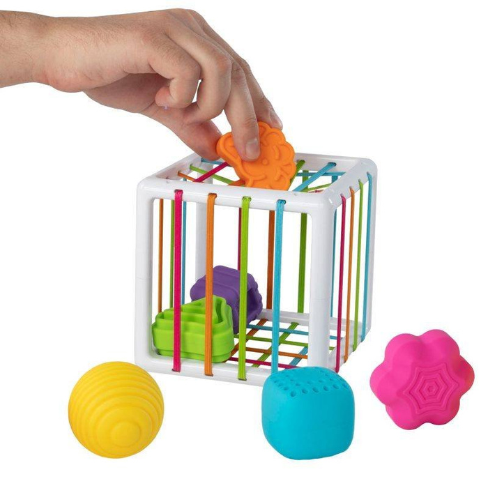 Sorter Elastyczna Kostka InnyBin FA251-1 Fat Brain Toys, zabawki motoryczne
