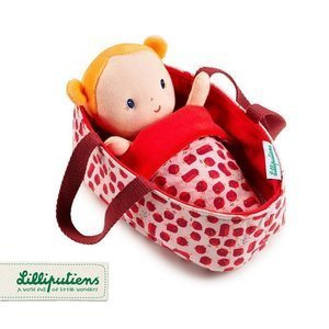 Lalka dzidziuś w koszyczku z ubrankiem i kocykiem Aghate 83133-Lilliputiens